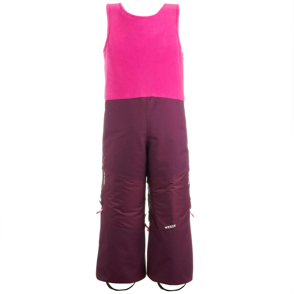 Children's Skiing Salopettes - Pink and Plum