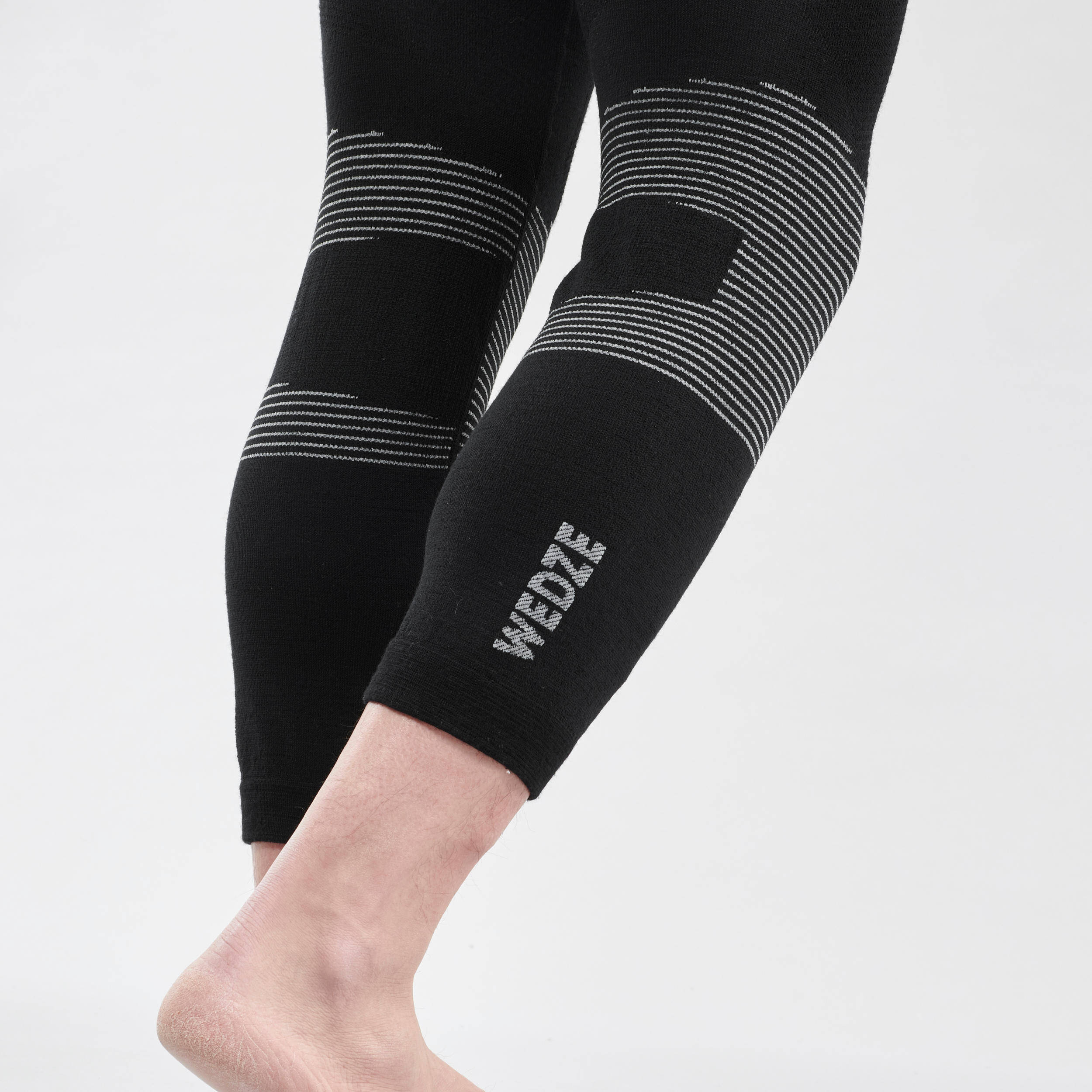 Men's Ski Base Layer Wool Bottoms 900 Black -  5