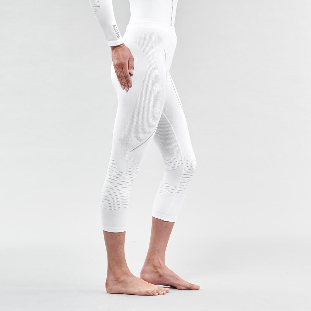 BL 900 Women’s ski base layer seamless trousers - white