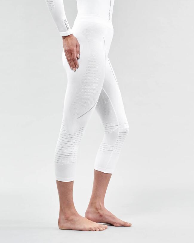 Pantaloni termici sci donna 980 bianchi