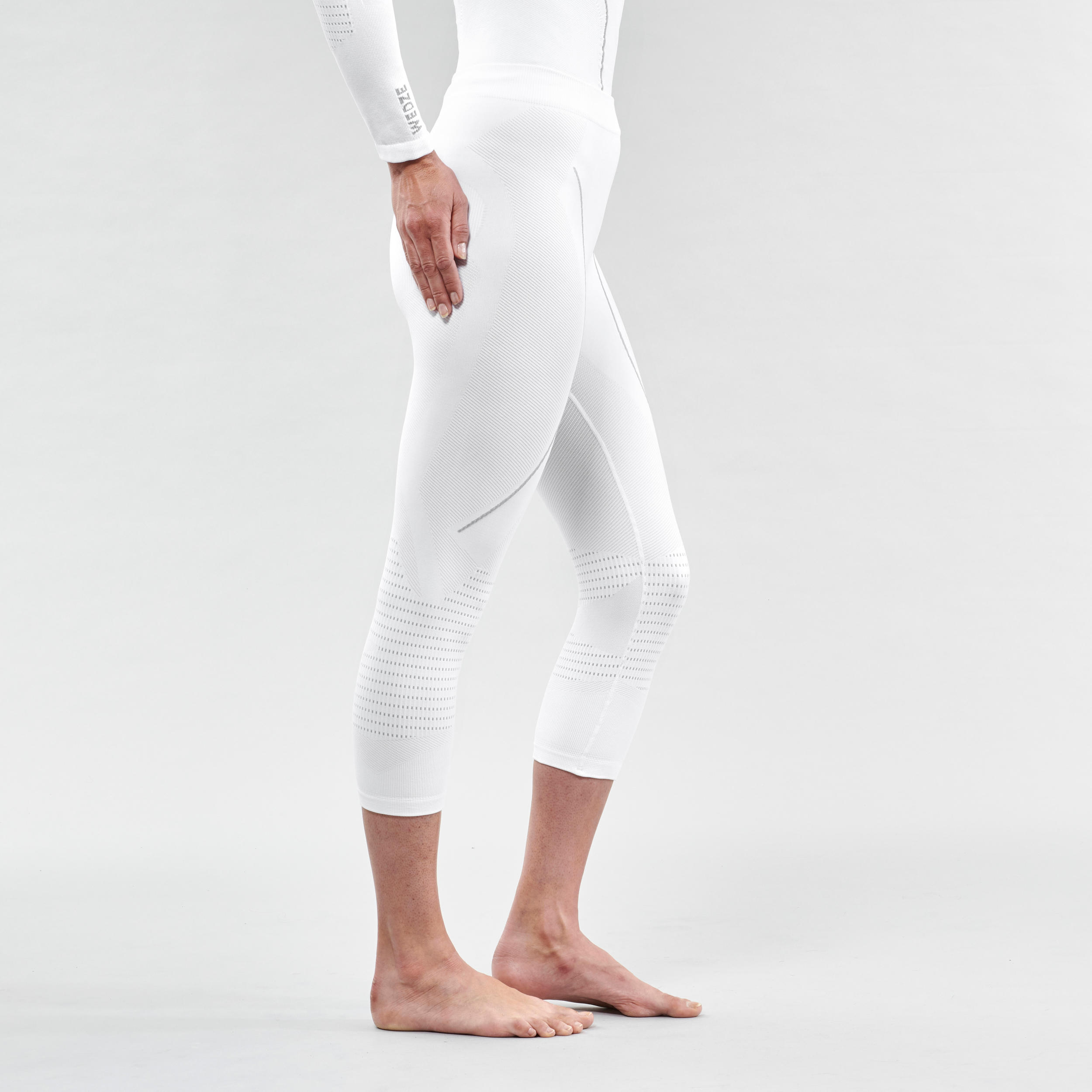 Women’s Ski Base Layer Seamless Bottoms - BL 900 - White 2/4