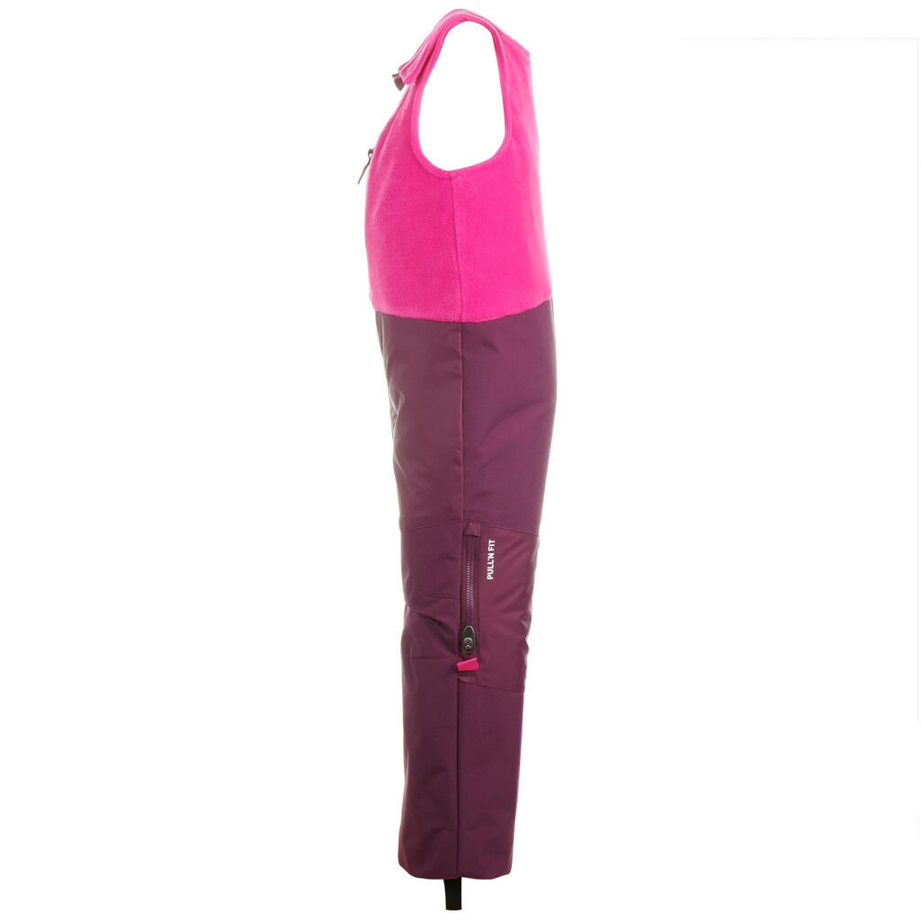 Children's Skiing Salopettes - Pink and Plum