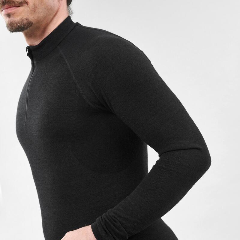 Camiseta térmica interior de esquí y nieve lana merina Hombre Wedze 900