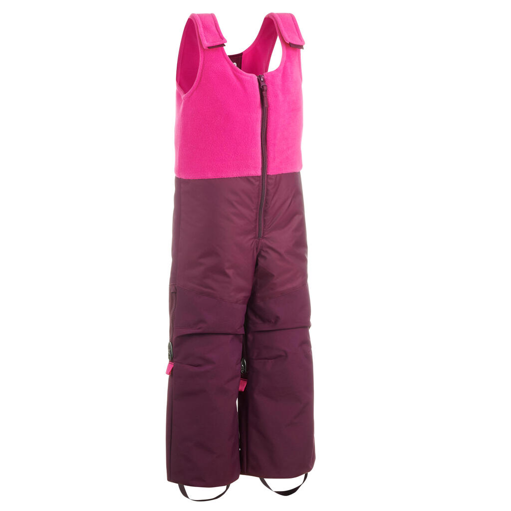 Children's Skiing Salopettes - Pink and Plum