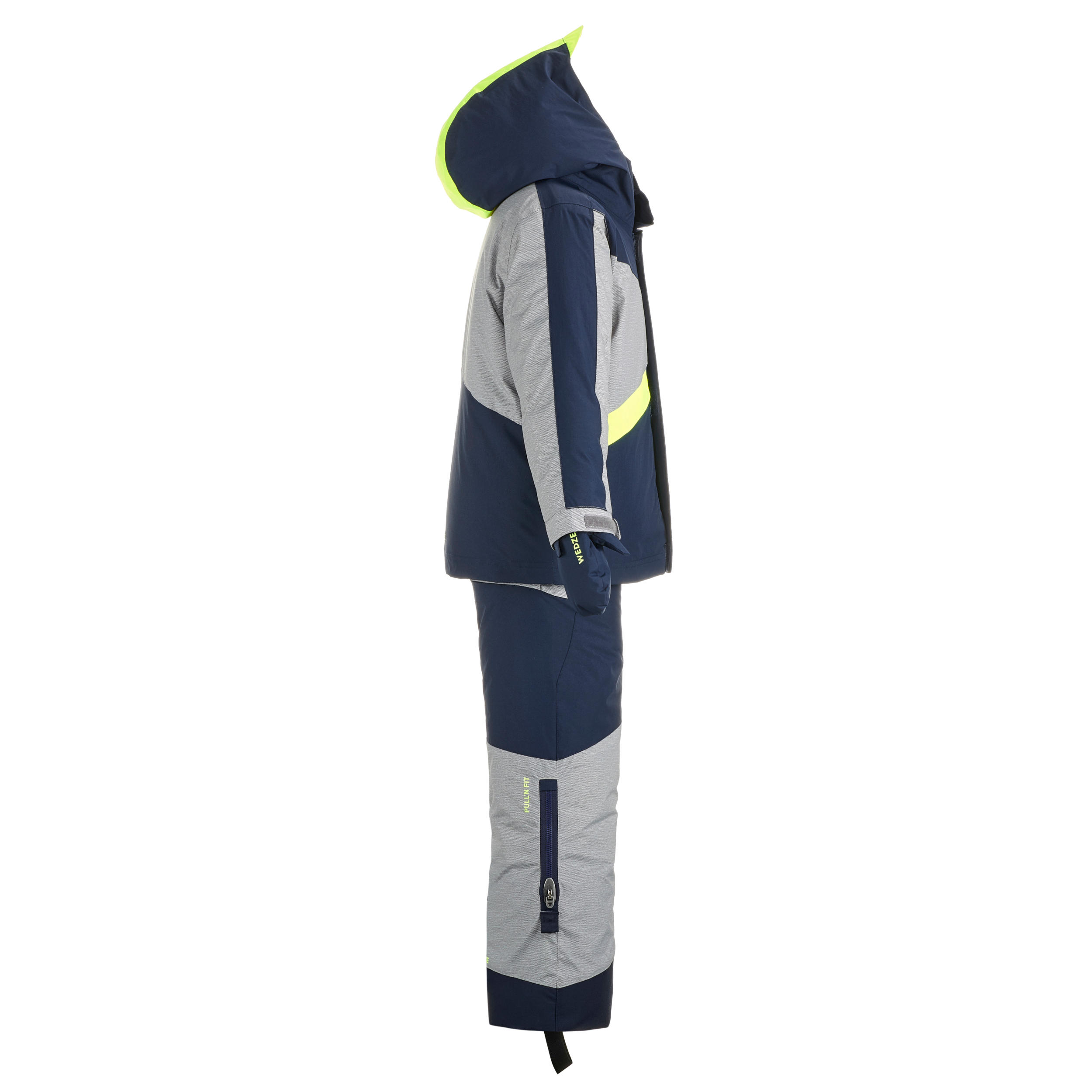 KID'S D-SKI SUIT PNF 500 - GREY AND YELLOW 3/16