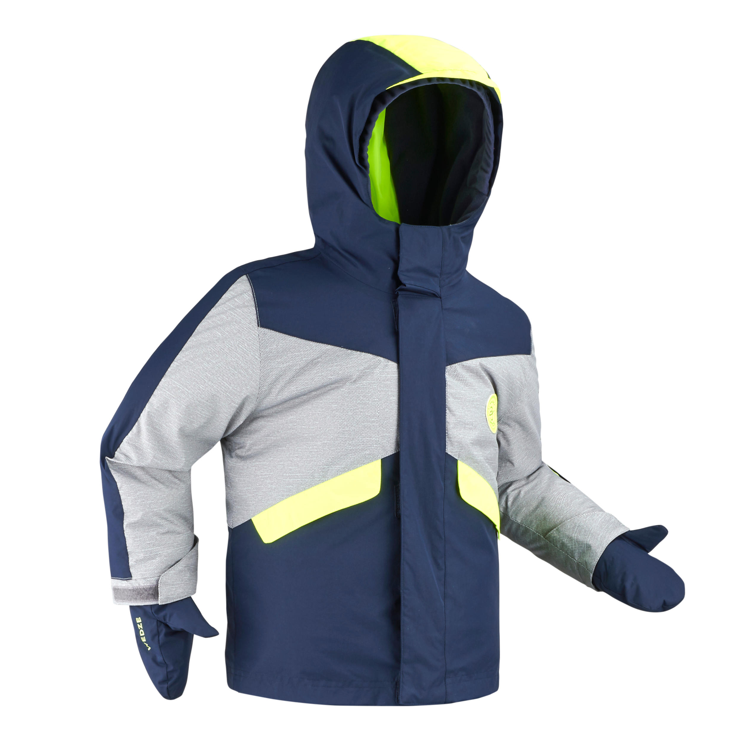 KID'S D-SKI SUIT PNF 500 - GREY AND YELLOW 5/16