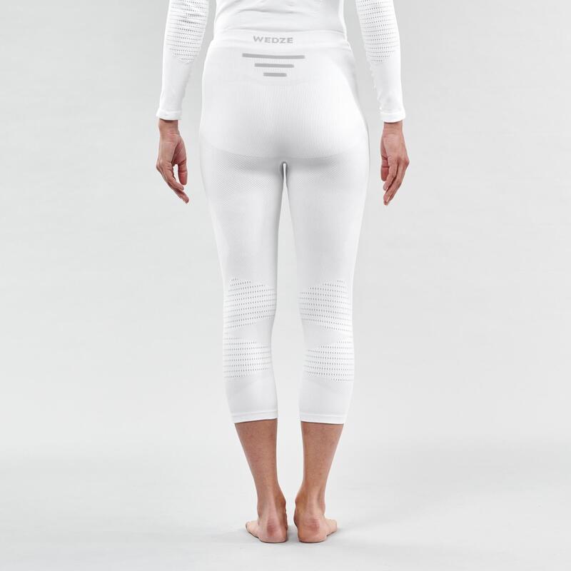 Pantaloni termici sci donna 980 bianchi