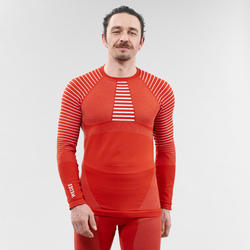 Camiseta térmica esquí NIEVE interior WED'ZE 900 hombre Rojo