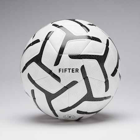 Balón de Fútbol 5 Fifter Society 500 talla 5 blanco negro