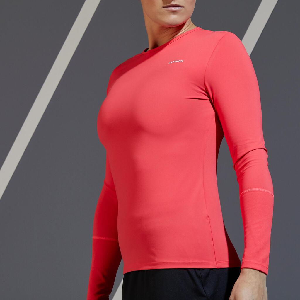 Langarmshirt Tennisshirt Essentiel Damen rosa