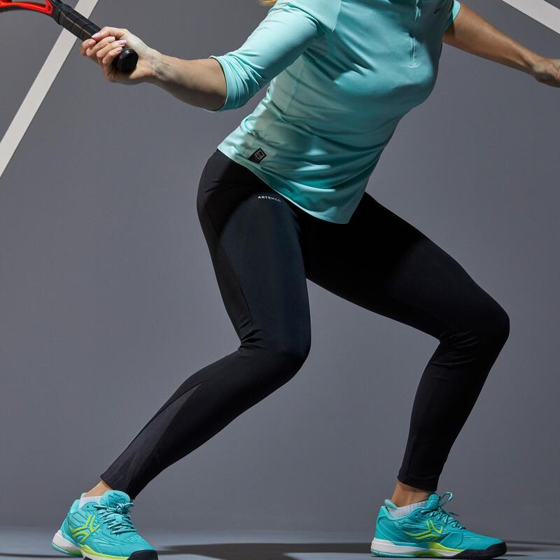 Legging mallas de tenis largo transpirable mujer Dry TH900M negro