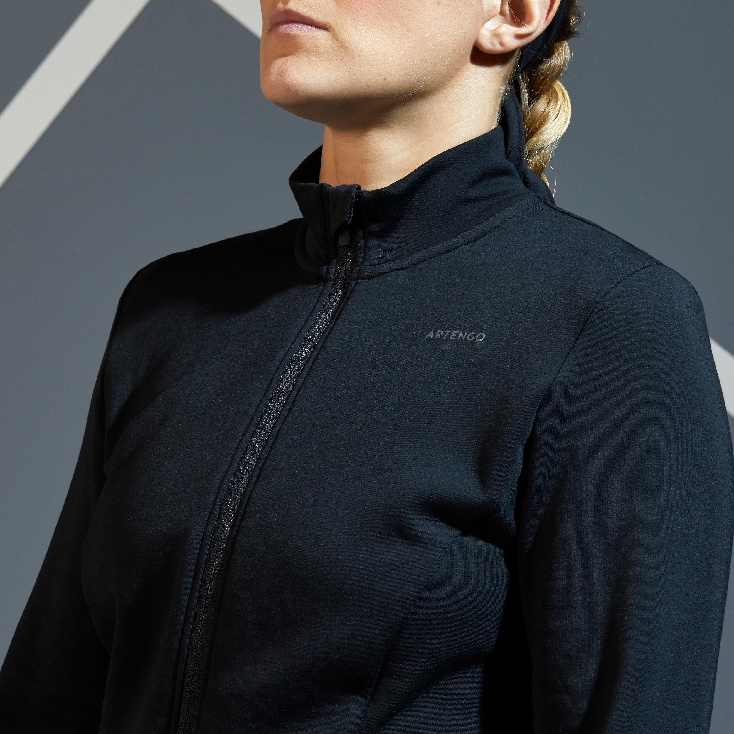 Chaqueta de tenis mujer Artengo JK Dry 900 negro 6/9