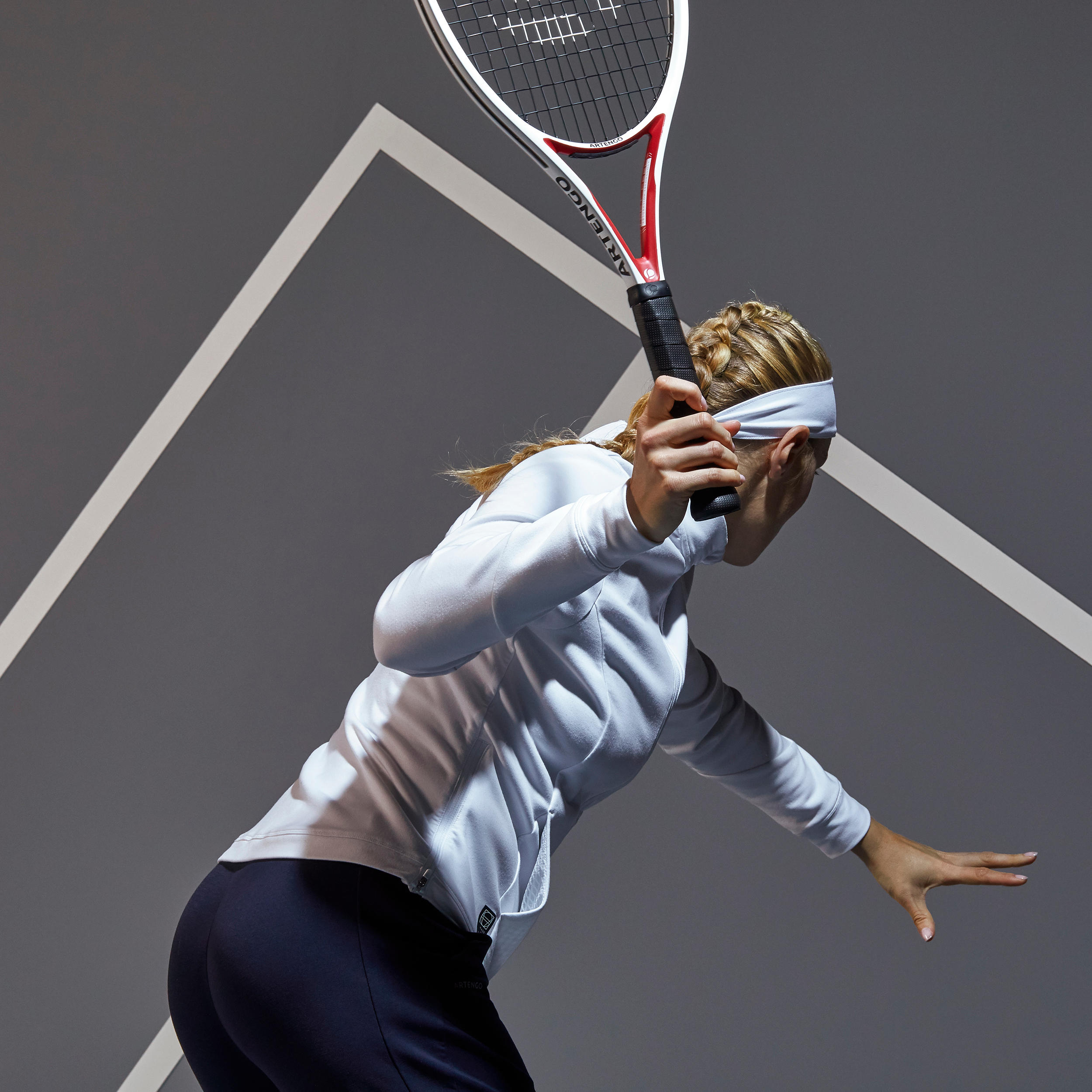 Chaqueta de tenis mujer Artengo JK Dry 900 blanco 6/7