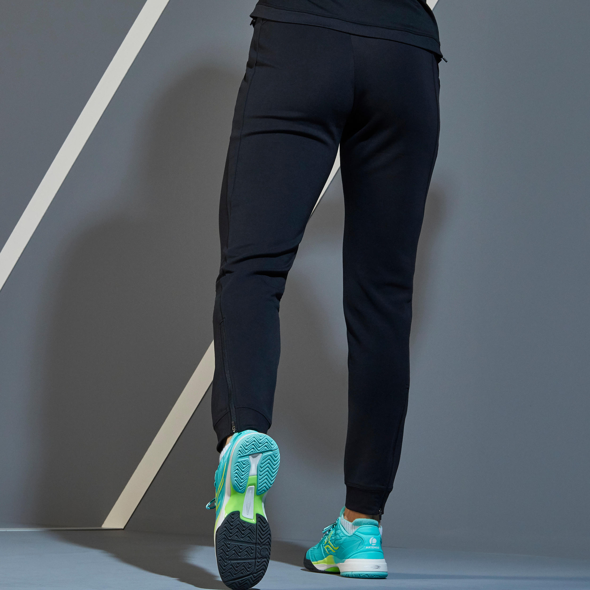 Pantalón de tenis mujer dry Artengo TH 900 negro 2/7