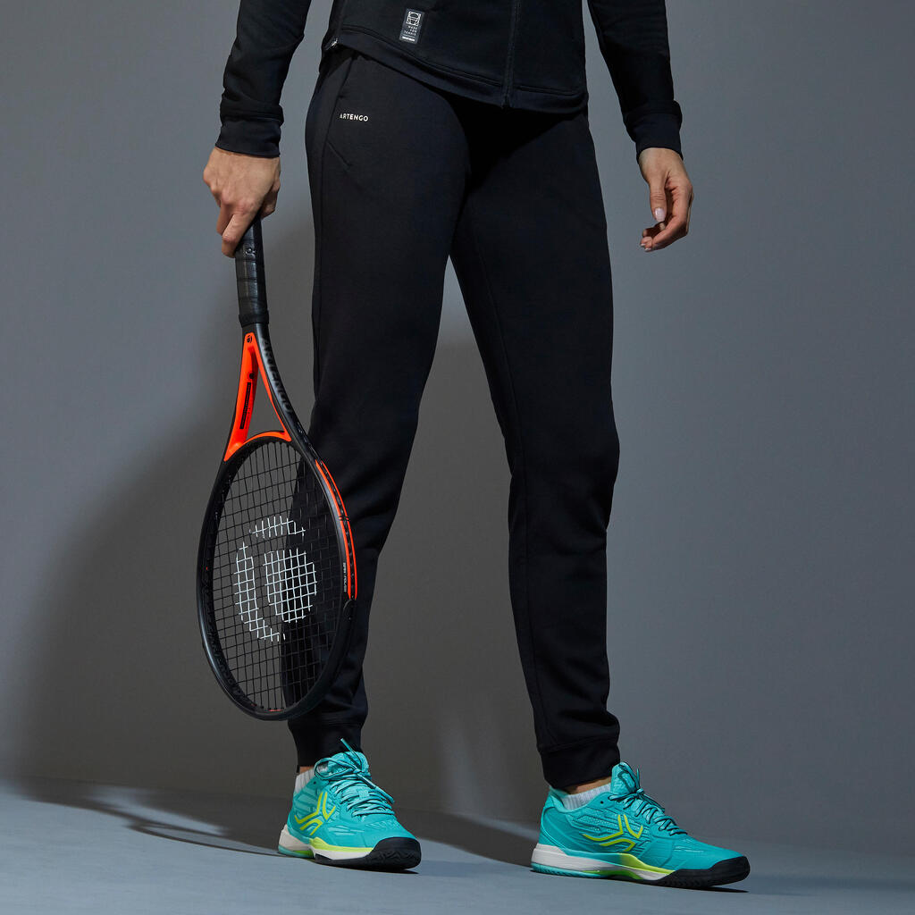 Crne ženske pantalone za tenis DRY 900