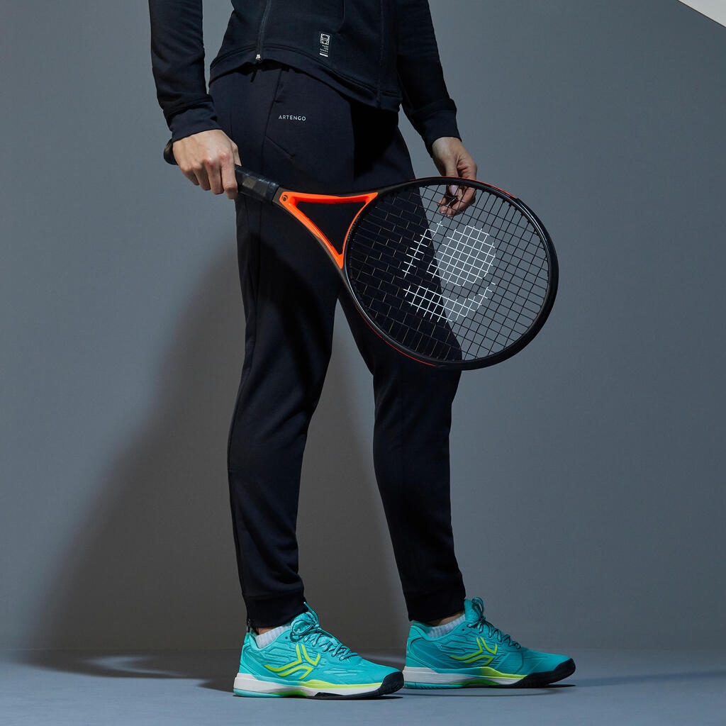 Crne ženske pantalone za tenis DRY 900