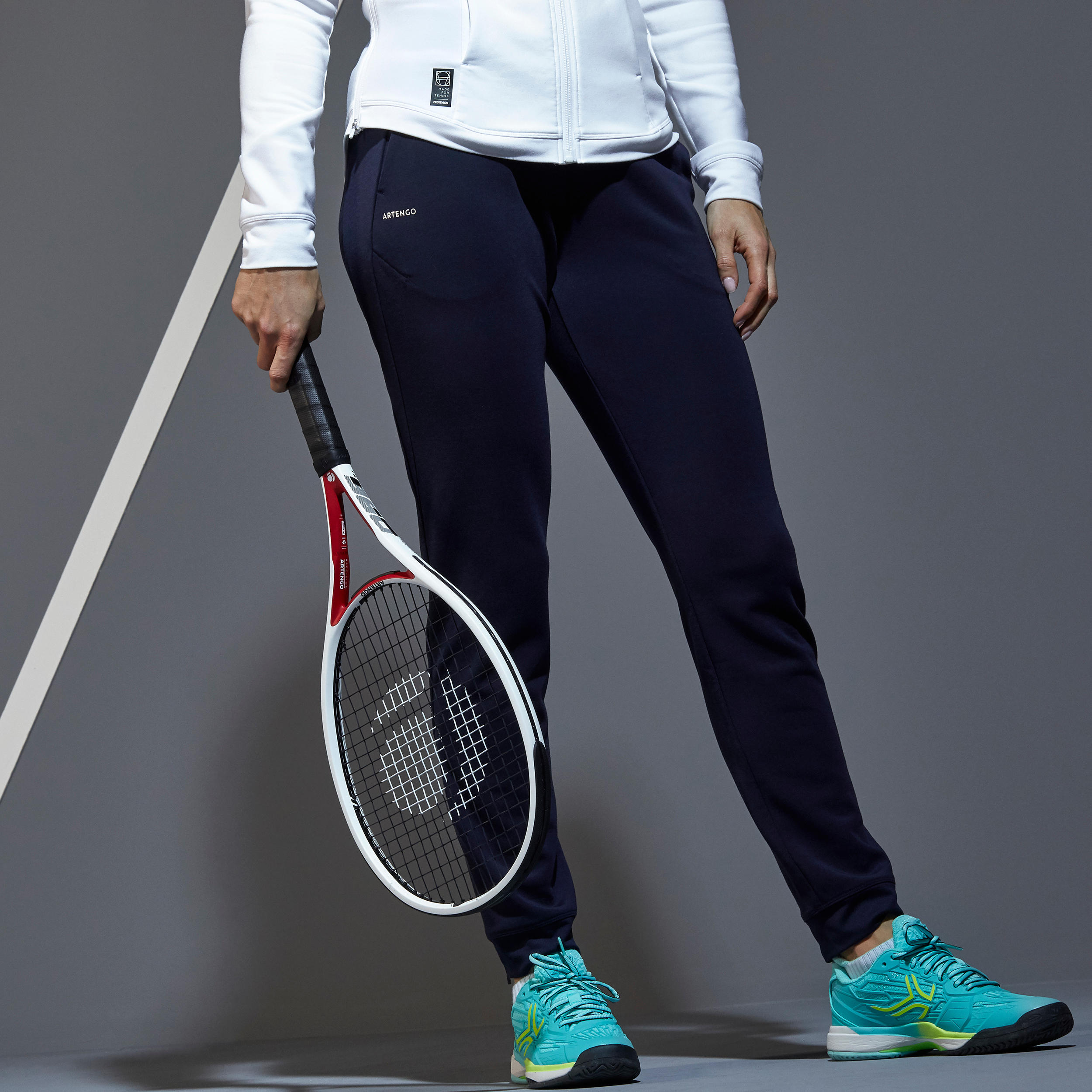 ARTENGO Pantalón de tenis mujer dry Artengo TH 900  azul marino
