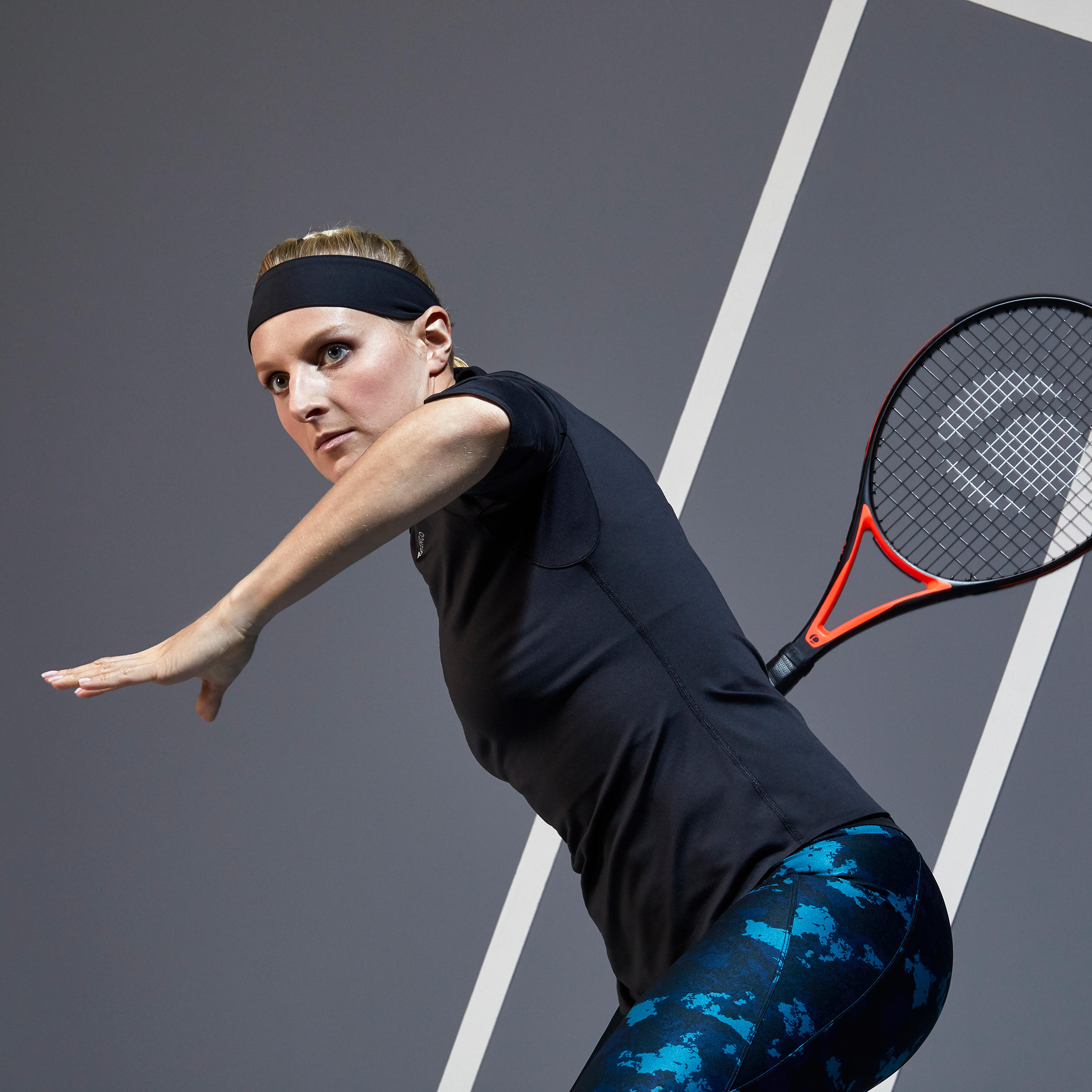 Women's 3/4 Sleeve Tennis T-Shirt Dry 900 - Black 6/12