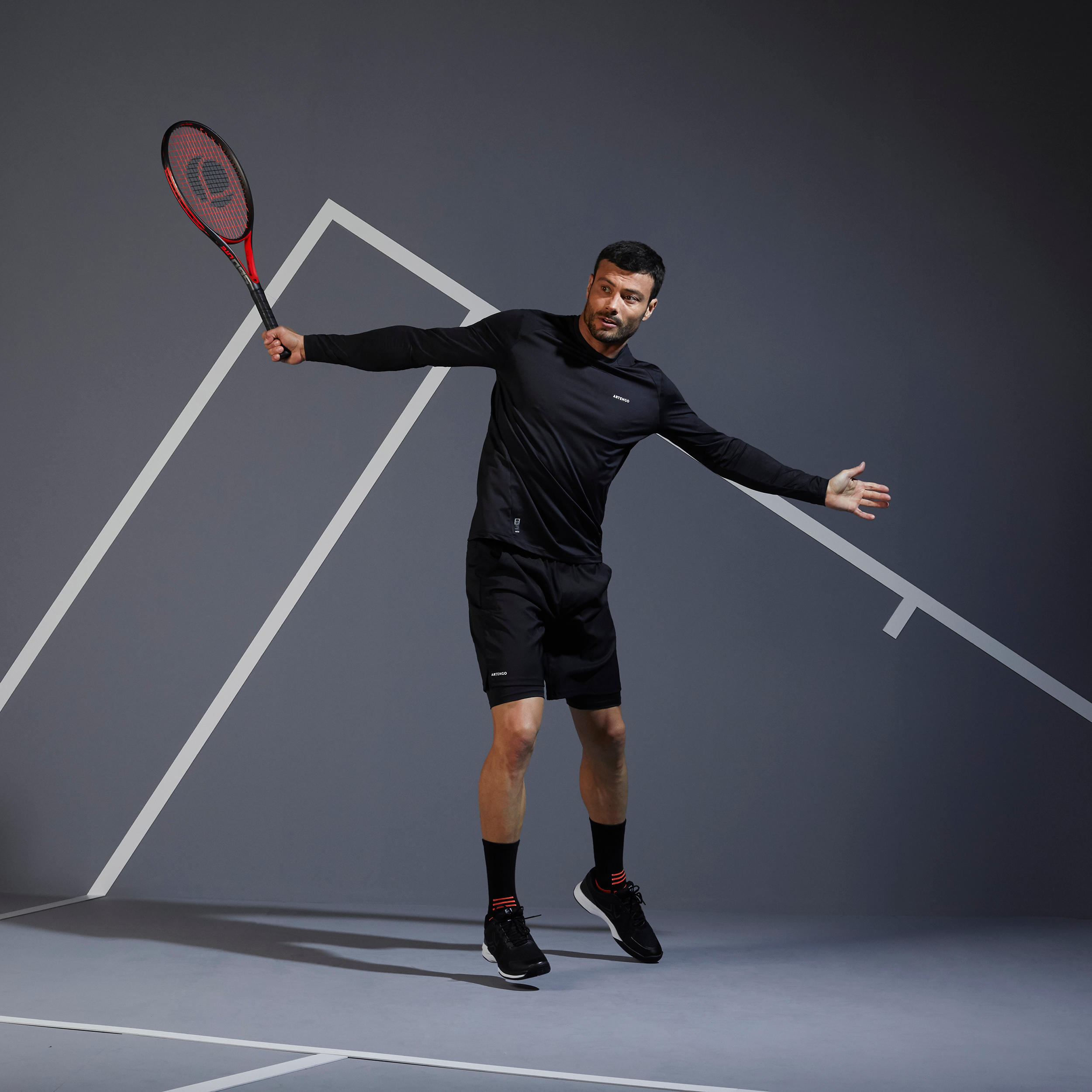 Tennis Shorts Thermic TSH 500 - Black 