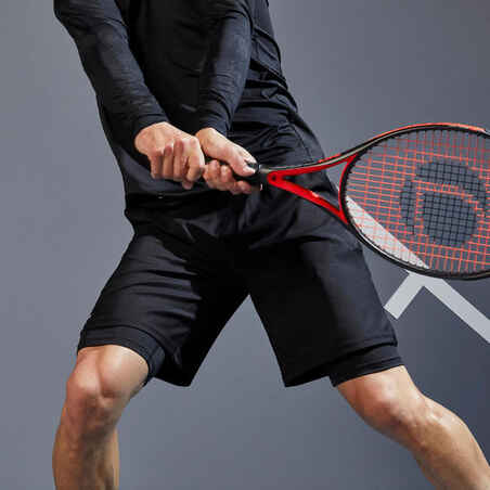 Tennis-Shorts Herren TSH 500 Thermic schwarz