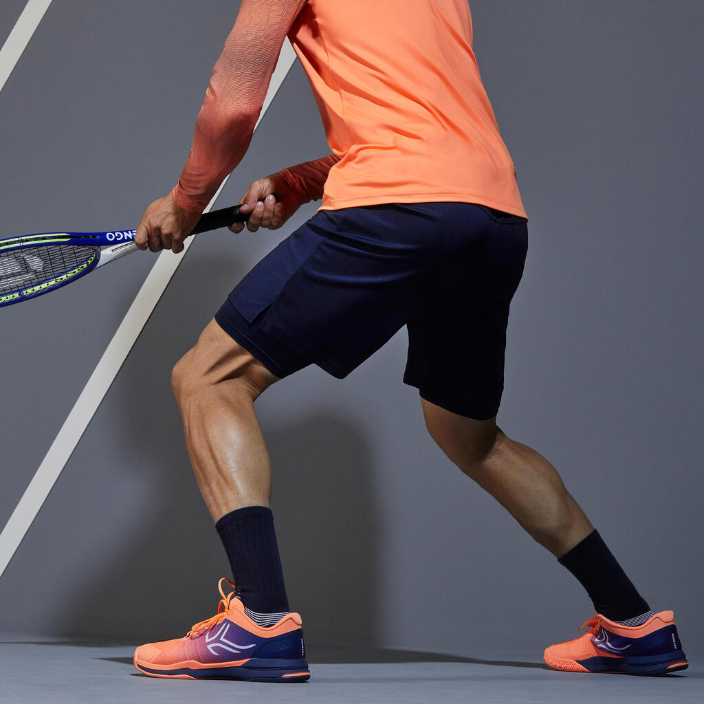 Tennisshorts TSH500 TH Herren marineblau
