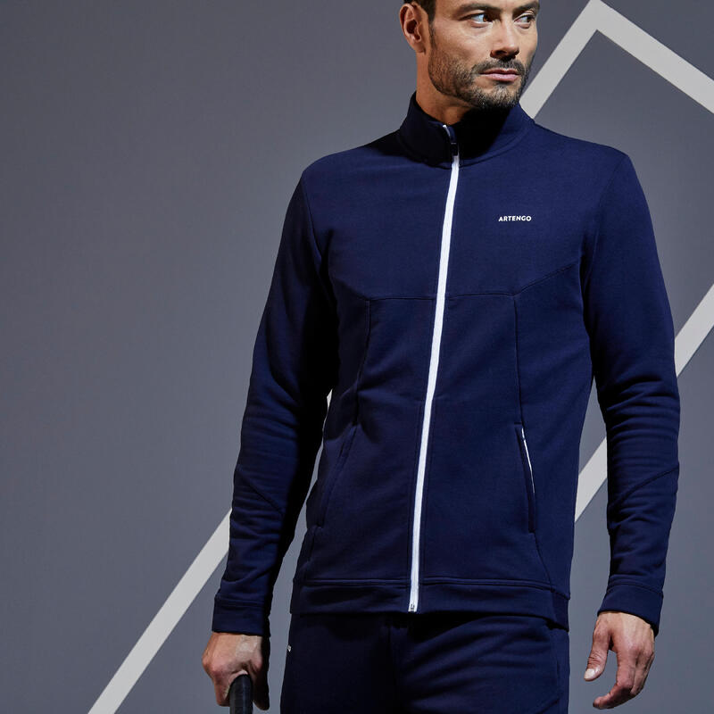 VESTE DE TENNIS HOMME TJA 500 Thermic MARINE