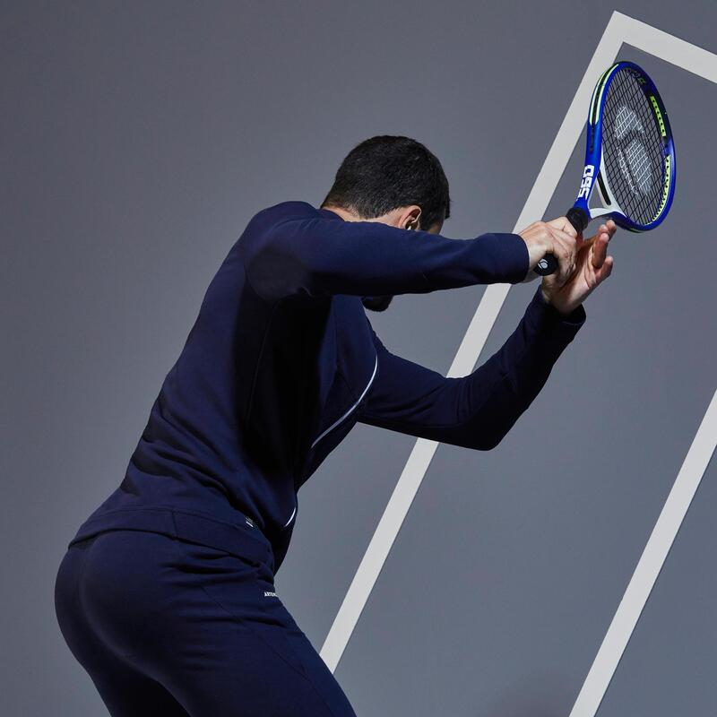Pánská tenisová mikina TJA 500 Thermic modrá