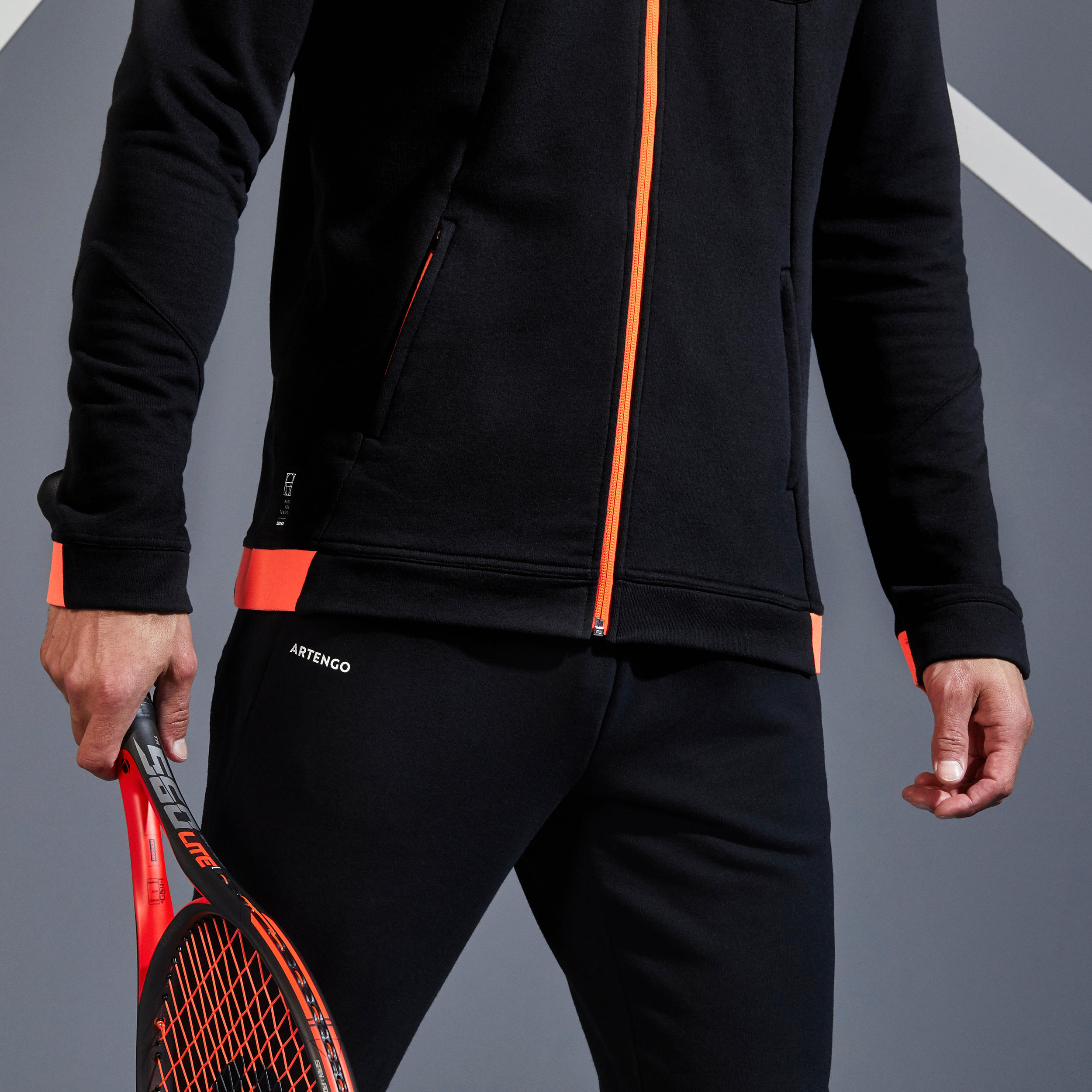 Men's Tennis Bottoms Thermic TPA 500 - Black 7/16