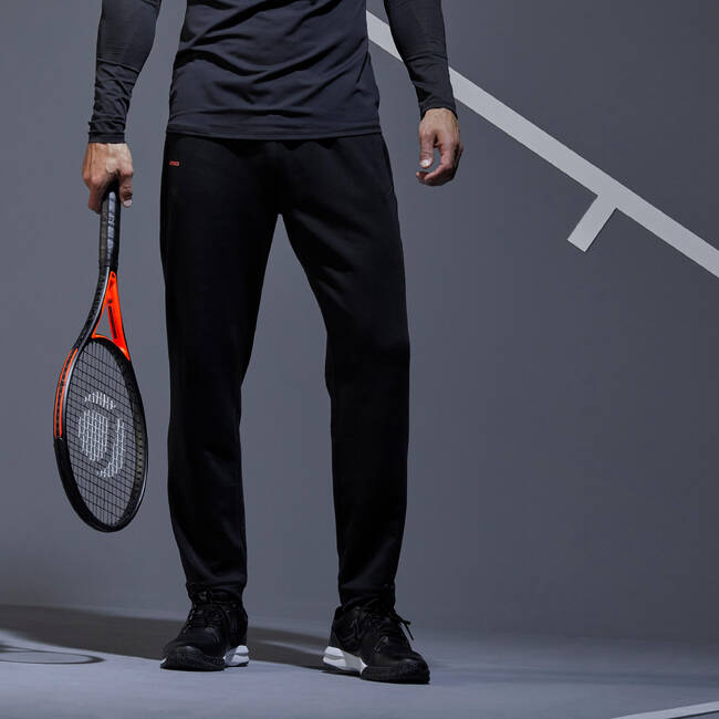 Men Tennis Pant Dry 500 - Black - S (Waist 30 in) By ARTENGO | Decathlon