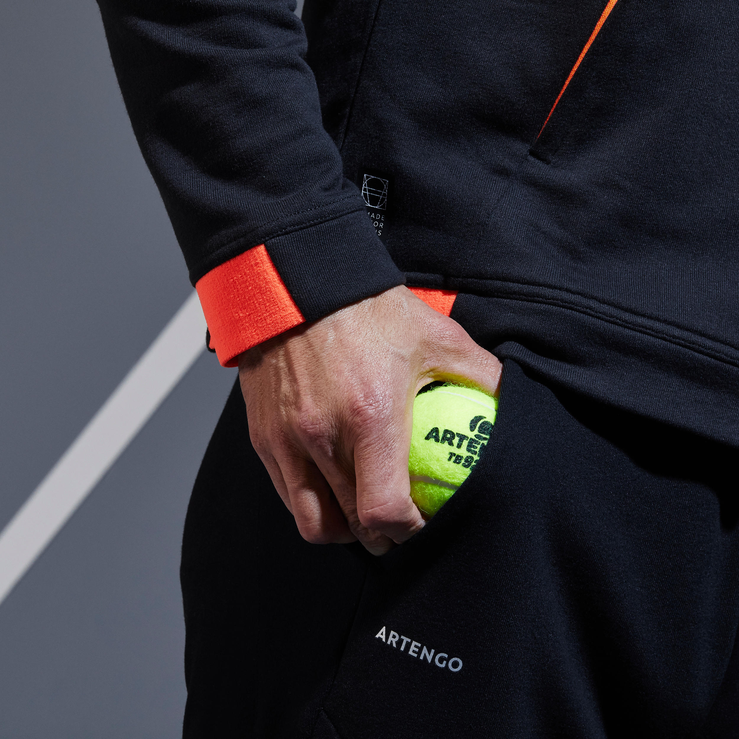 Men's Tennis Bottoms Thermic TPA 500 - Black 10/16
