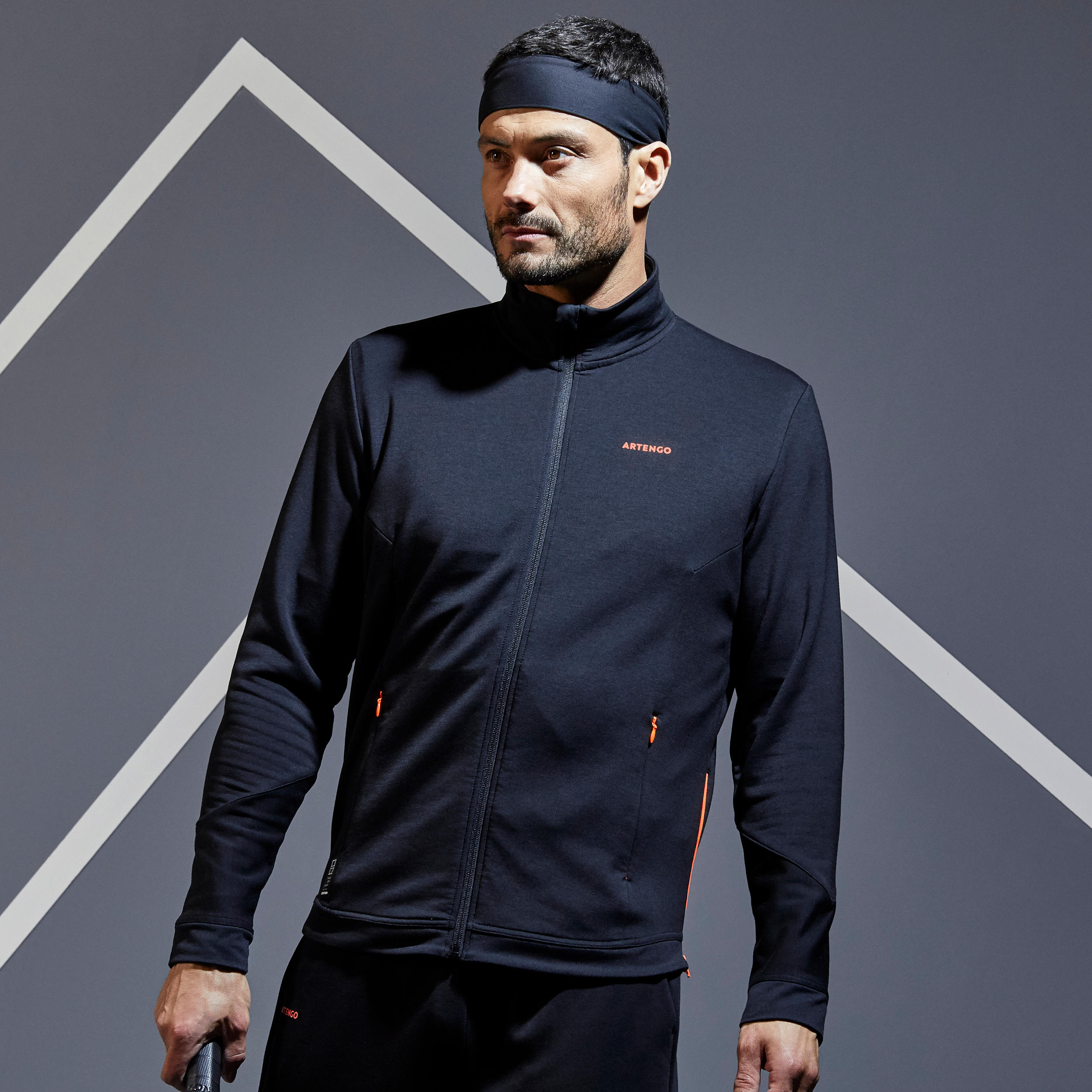 Jachetă Tenis TJA900 Negru Bărbați Artengo