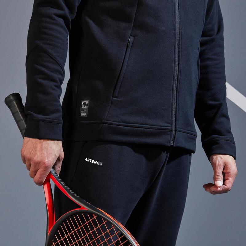 VESTE DE TENNIS HOMME TJA 500 Thermic NOIRE