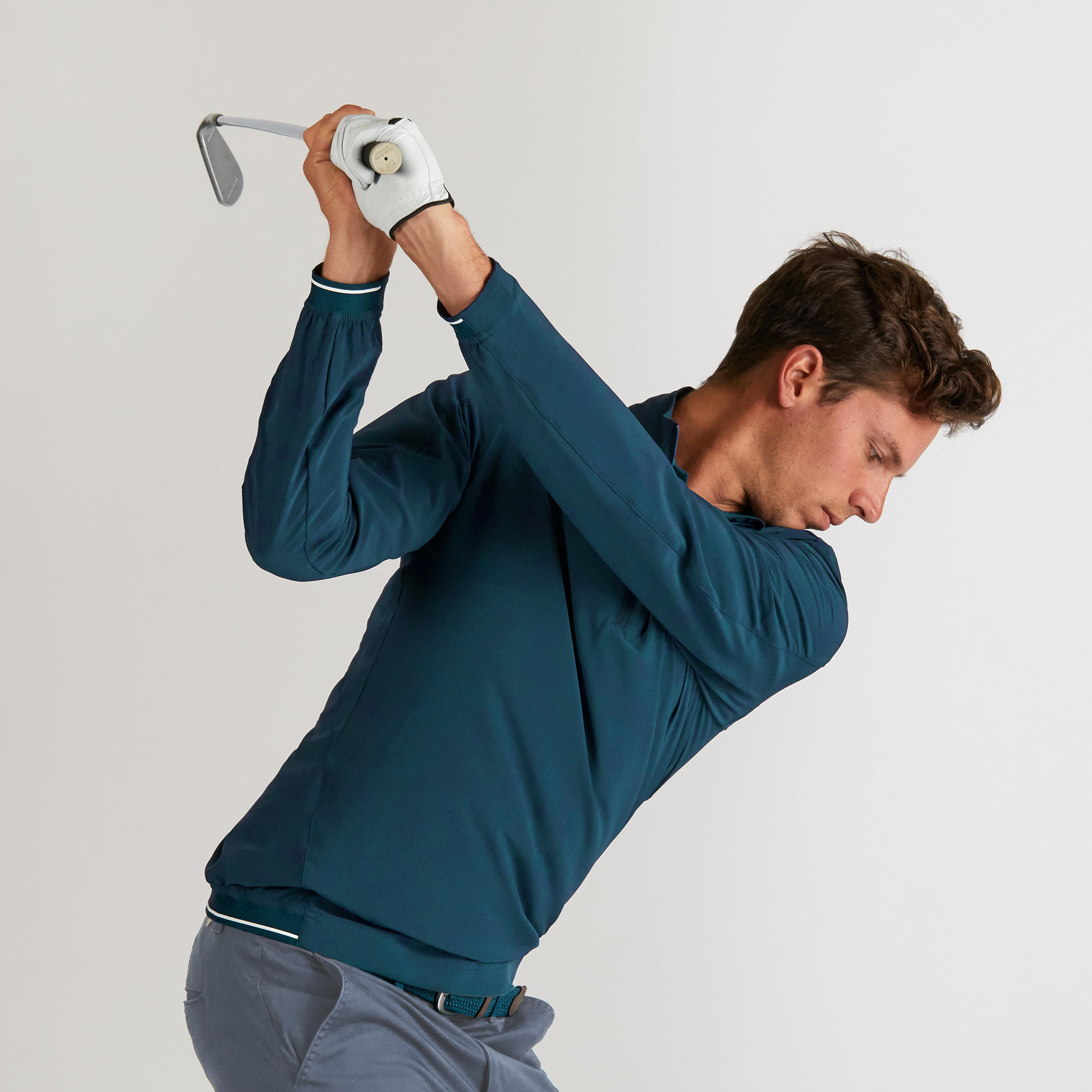 Men's Golf Water Repellent Windbreaker - Petrol Green 8/11