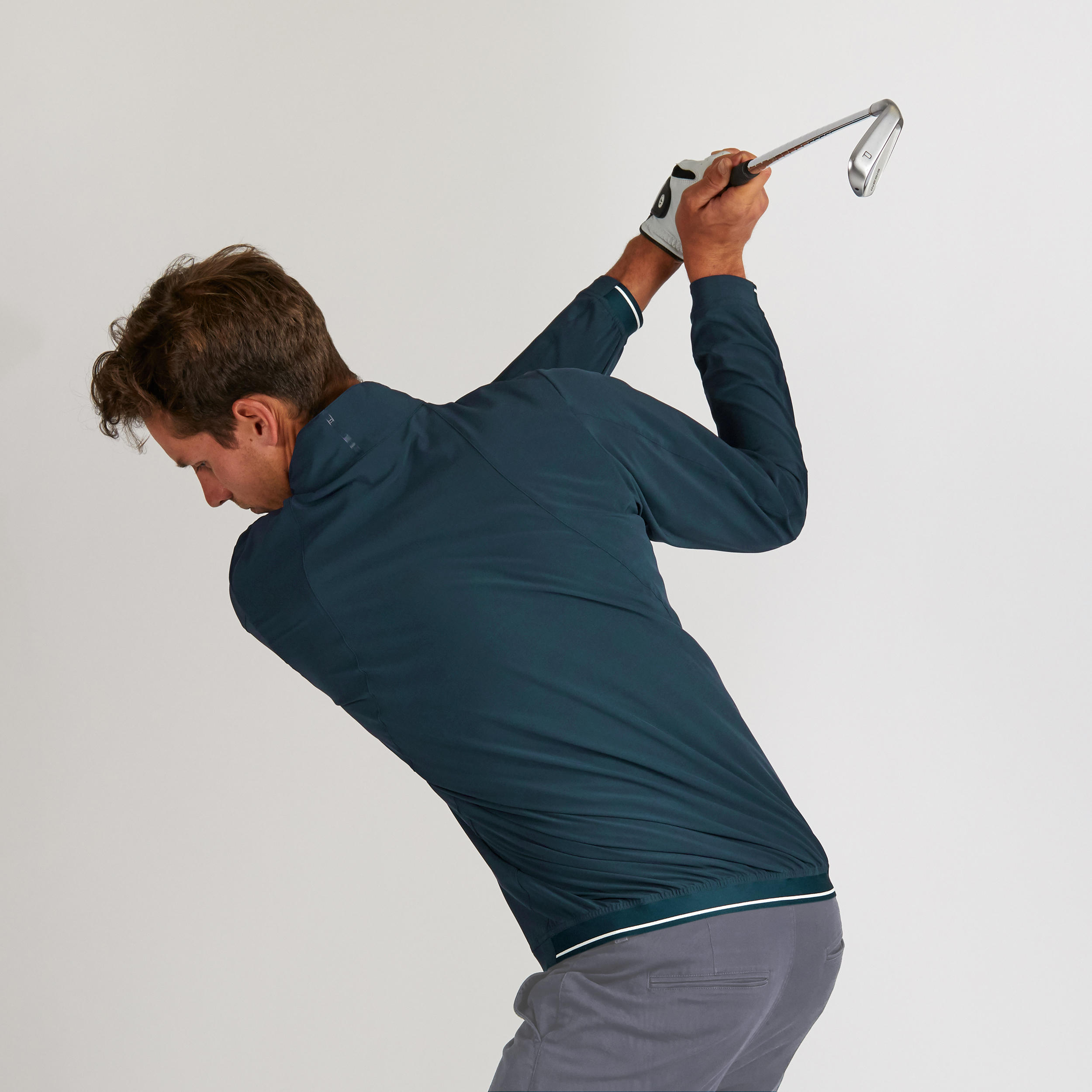 Men's Golf Water Repellent Windbreaker - Petrol Green 10/11