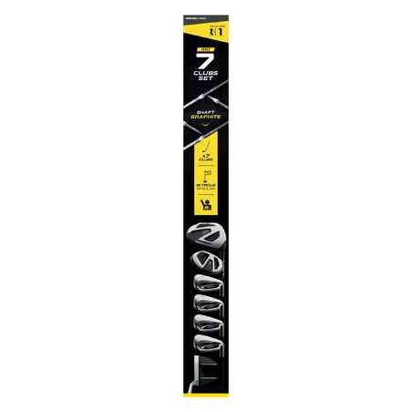 ADULT GOLF KIT 7 CLUBS LEFT HANDED GRAPHITE SIZE 2 - INESIS 100