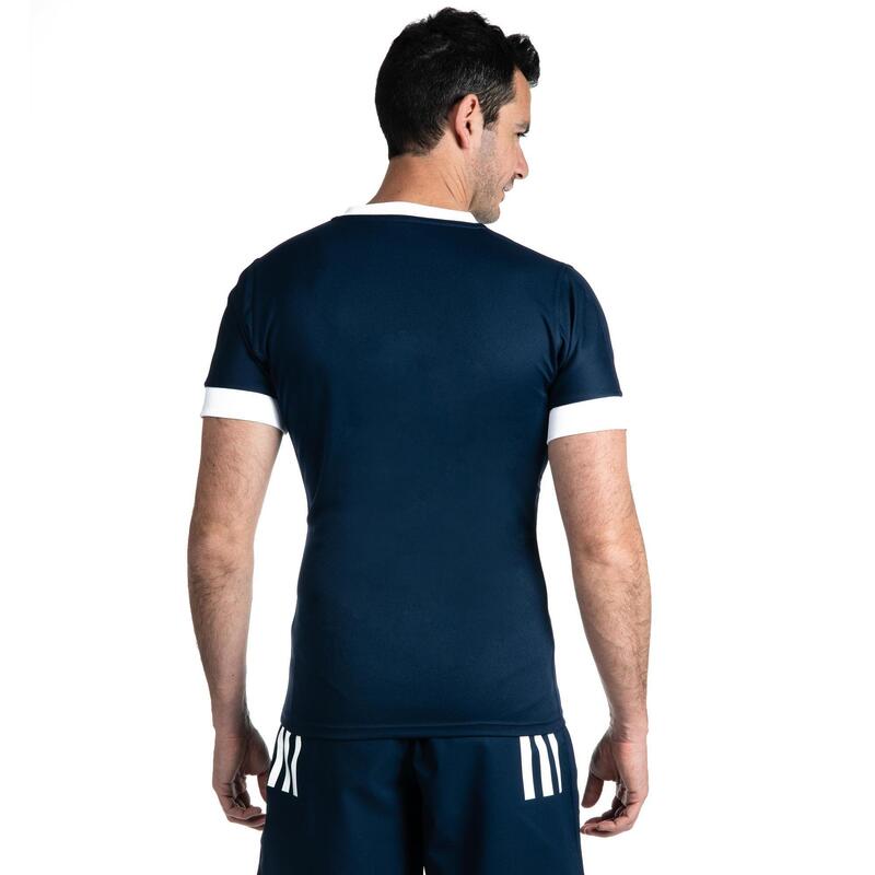 Men's Rugby ShortSleeved Jersey 3S Blue ADIDAS Decathlon