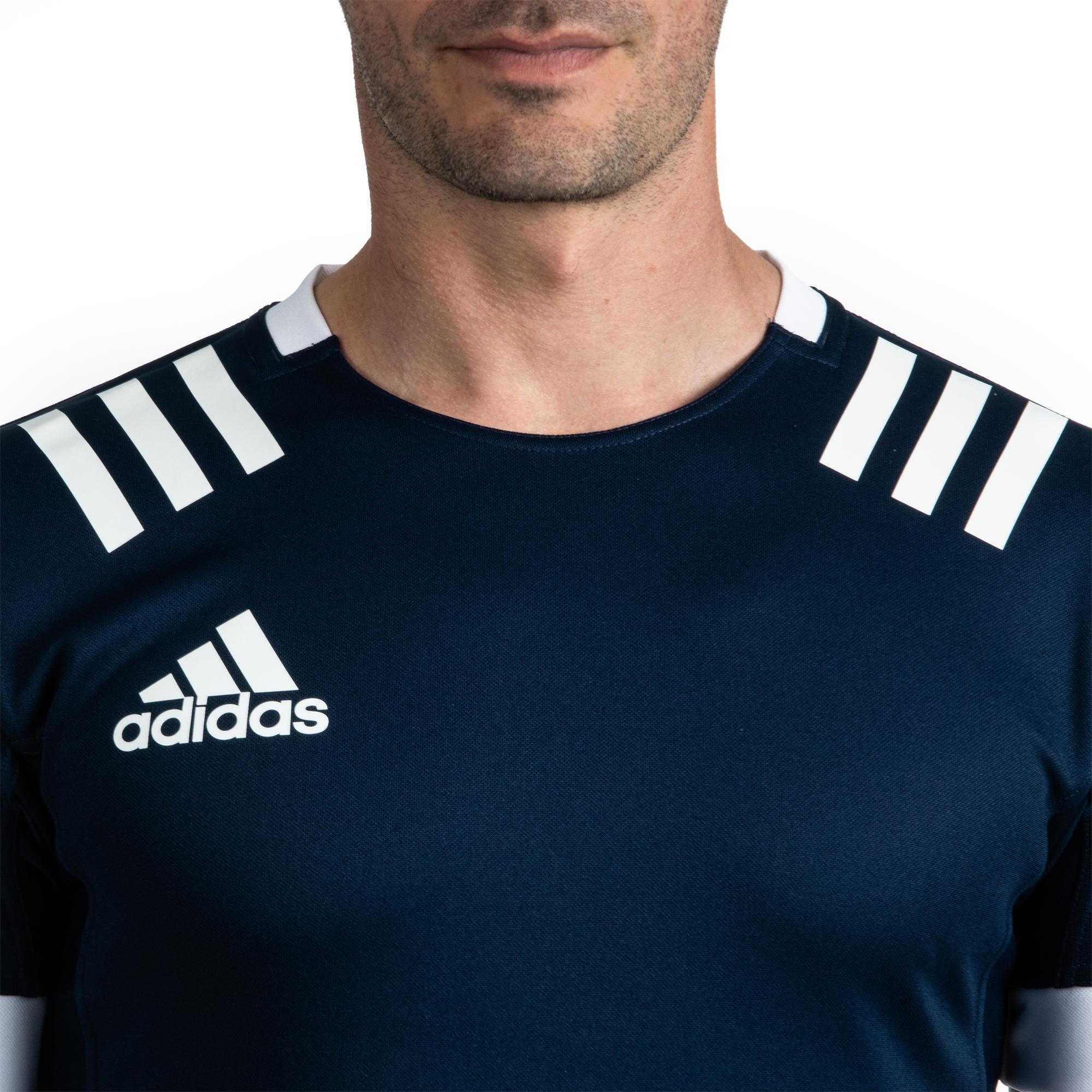 Maillot Manches courtes de rugby 3S homme Bleu Adidas ADIDAS | Decathlon
