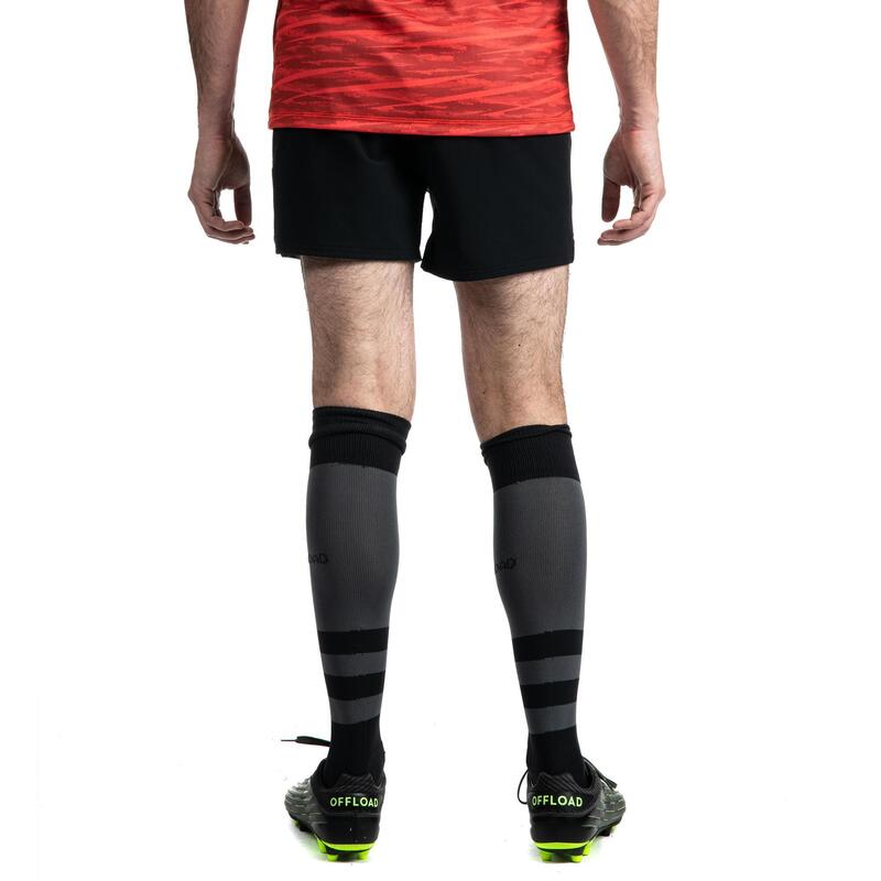 Short rugby uomo R500 neri