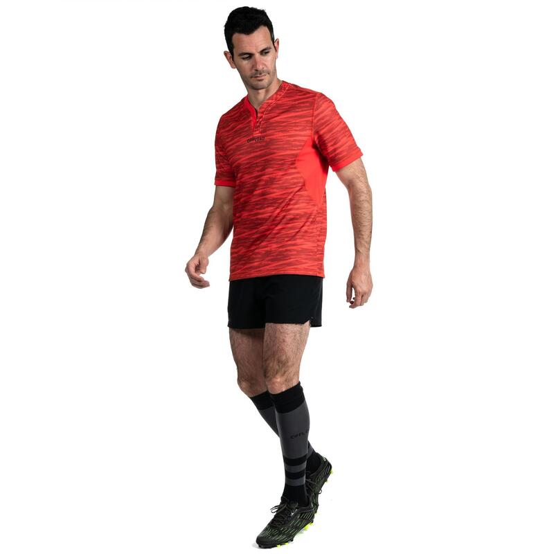 Pantalón corto de Rugby Hombre Offload R500 Negro