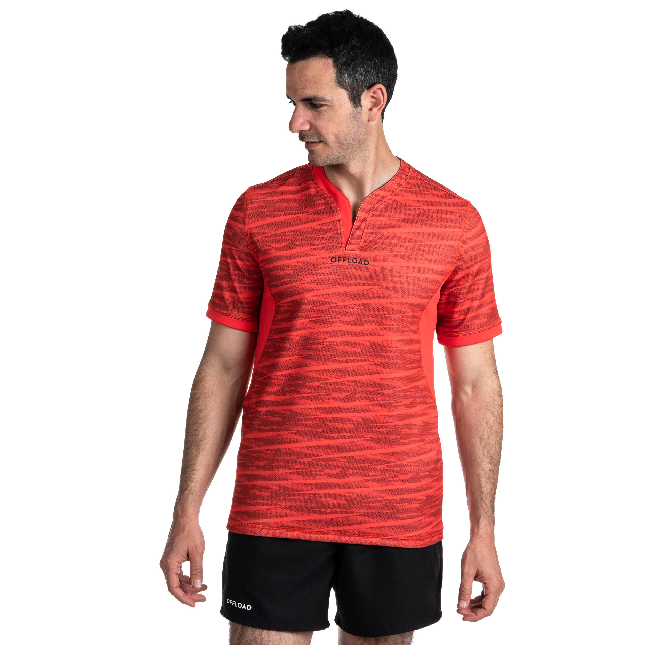 Camisola de Rugby R500 Homem Vermelho 4/16