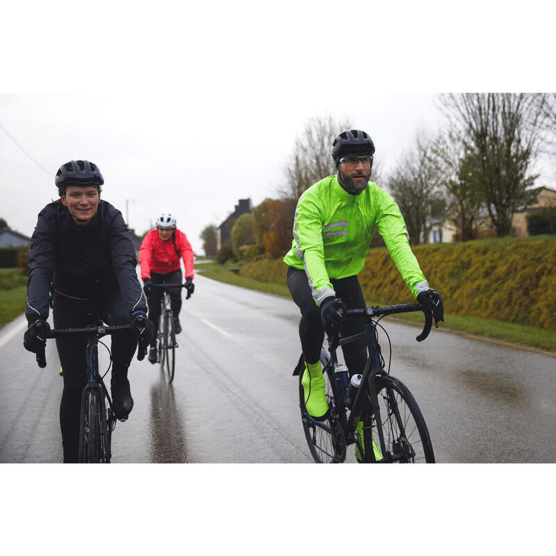 Wielren regenjas heren RC500 geel