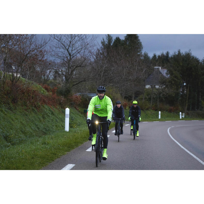 Wielren regenjas heren RC500 geel