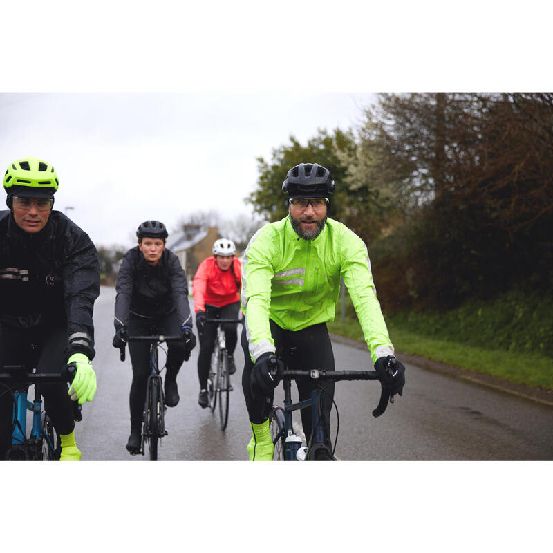 Wielren regenjas heren RC500 geel