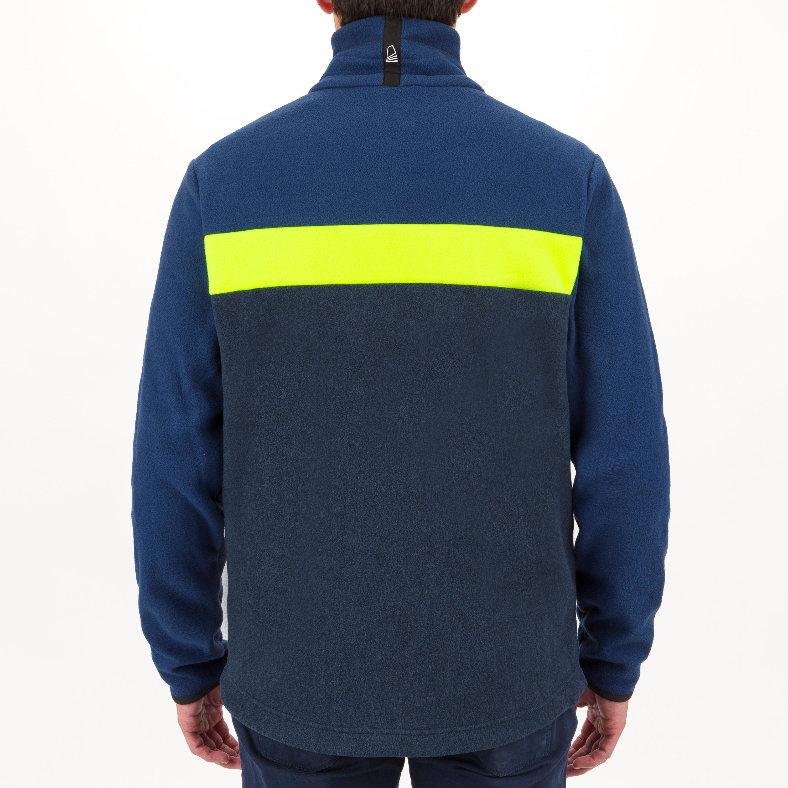 Men's Yacht Racing Fleece RACE Blue Yellow 3/8