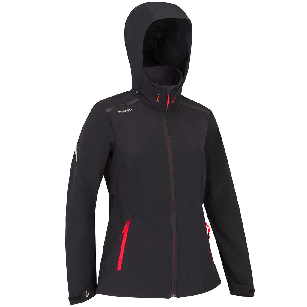 Sieviešu burāšanas jaka “softshell”, melna