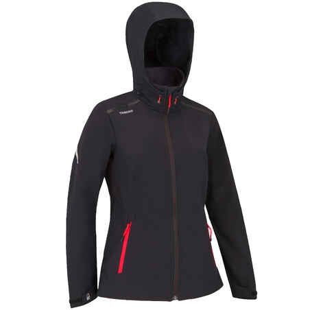 Črna ženska jadralna softshell jakna 900