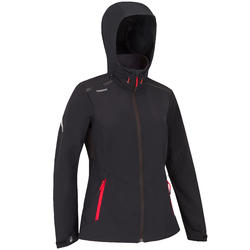 Kadın Softshell Yelkenli Montu - Siyah - Sailing 900