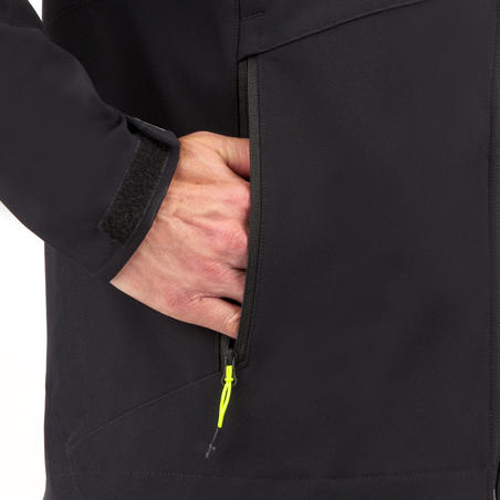 Чоловіча куртка для вітрильних перегонів, з софтшелу - Чорна