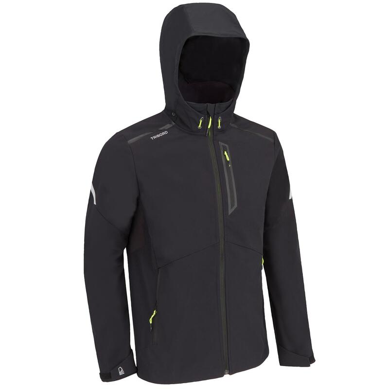 Geacă Softshell anti-vânt navigație SAILING 900 Negru Bărbați 