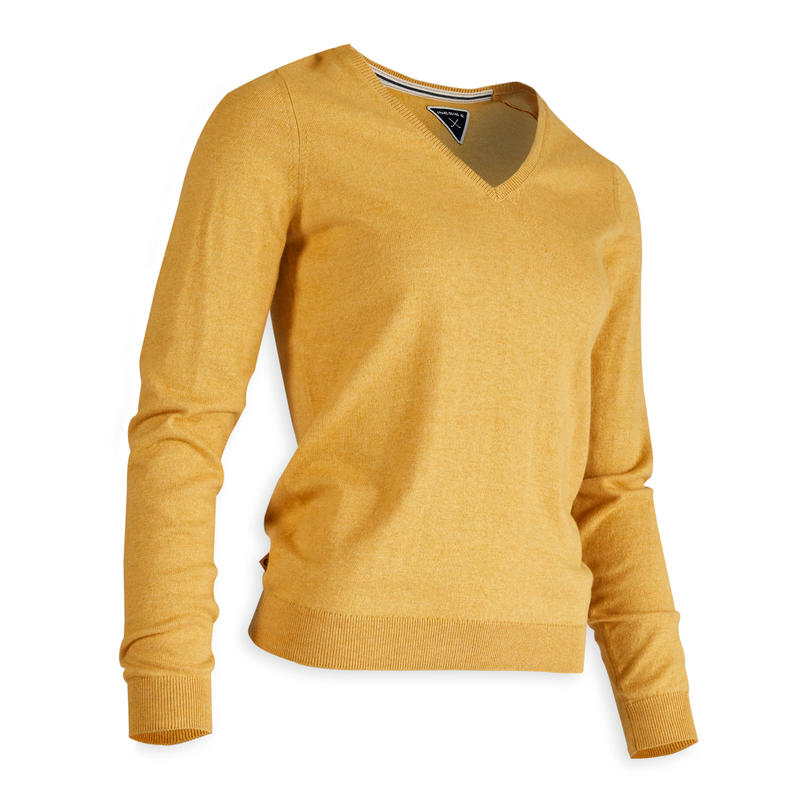 PULL DE GOLF FEMME JAUNE